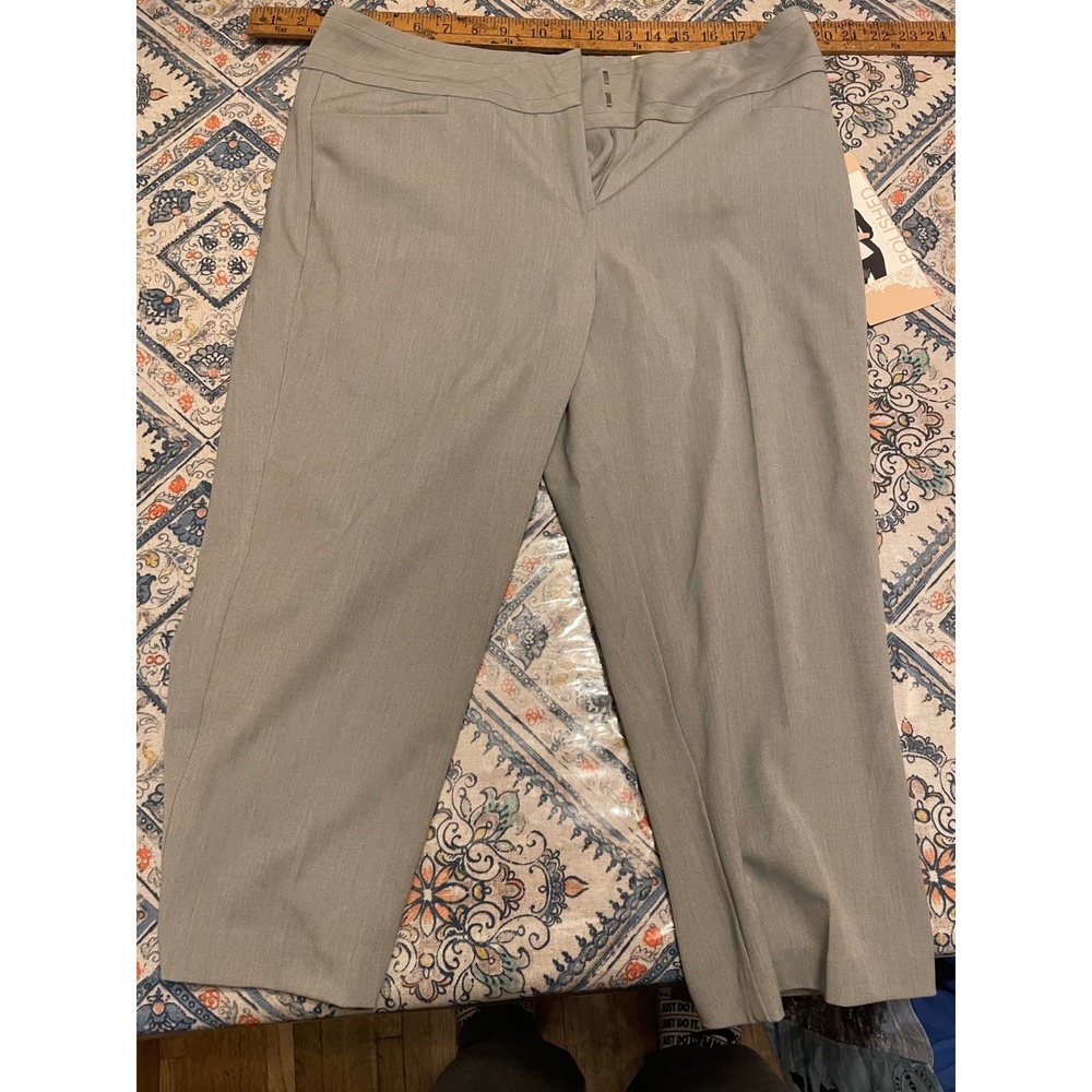 Maurices Polished Gray Crop Trousers Womens Size 7/8  Straight Leg Dress Pants